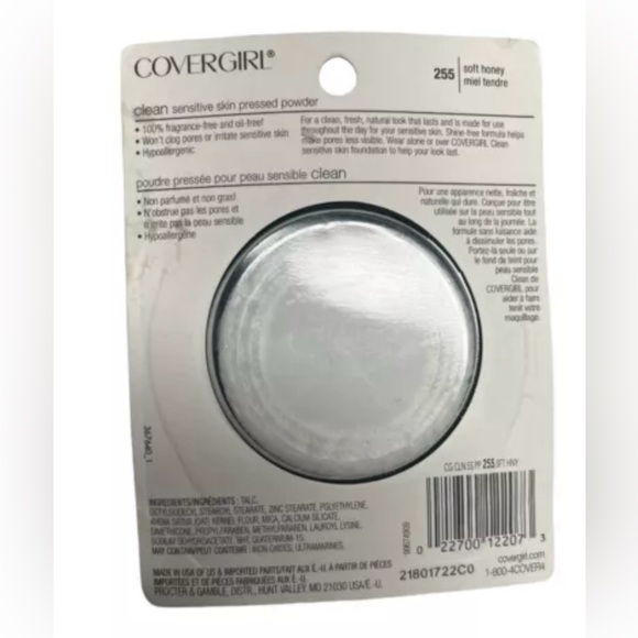 (2) Covergirl Clean Pressed Powder Sensitive Skin FRAGRANCE FREE 255 Soft Honey - Picture 4 of 5